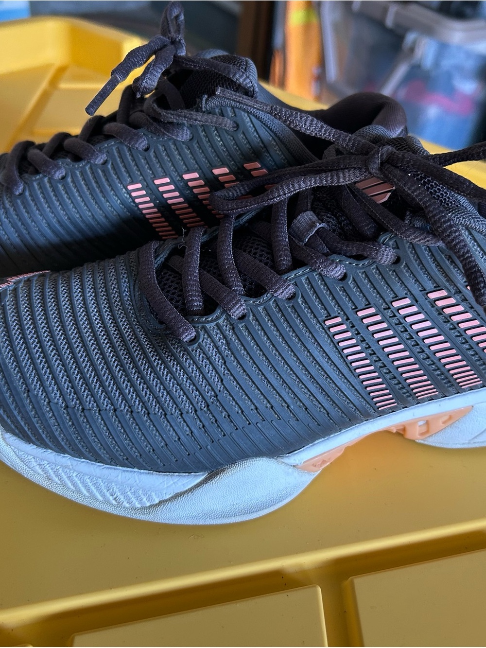 K-Swiss Black Athletic Shoes with Pink Accents